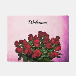 Bouquet der rote Rosen Fußmatte