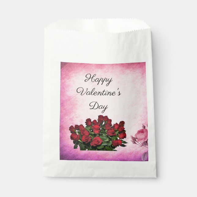 Bouquet der rote Rosen Geschenktütchen