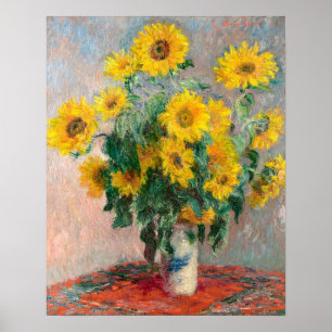 Bouquet der Sonnenblumen (1881) von Claude Monet Poster