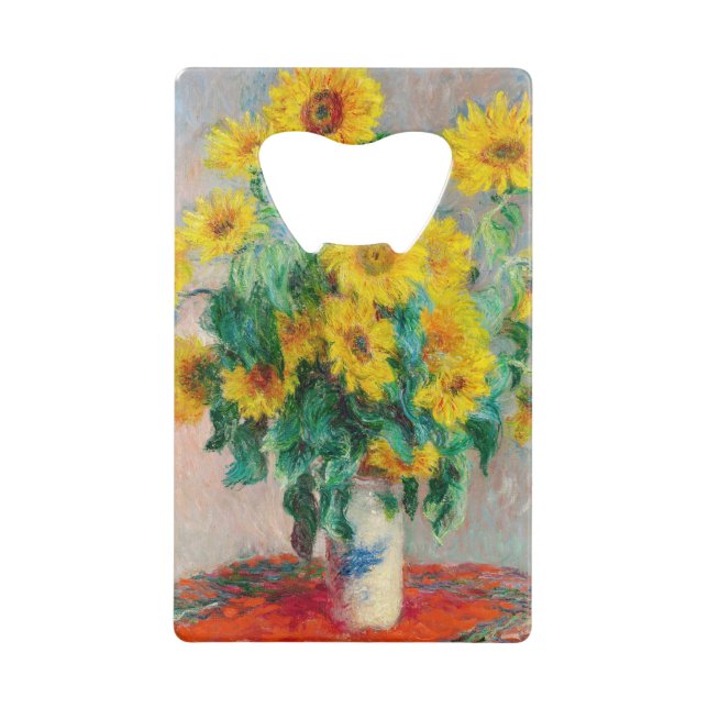 Bouquet der Sonnenblumen Claude Monet Geldbeutel Flaschenöffner (Vorderseite)