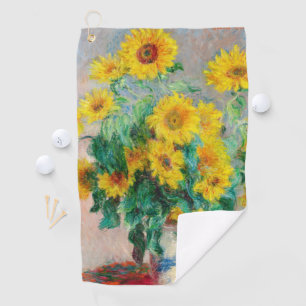 Bouquet der Sonnenblumen Claude Monet Golfhandtuch