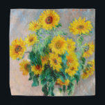 Bouquet der Sonnenblumen Claude Monet Halstuch<br><div class="desc">Bouquet mit Sonnenblumen. Claude Monet. 1881. Reproduktion berühmter Kunstbilder im öffentlichen Bereich.</div>