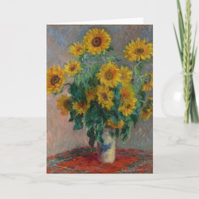 Bouquet der Sonnenblumen | Claude Monet Karte (Vorderseite)