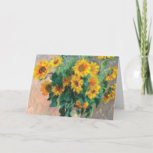 Bouquet der Sonnenblumen Claude Monet Karte