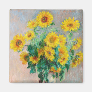 Bouquet der Sonnenblumen Claude Monet Magnet