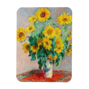 Bouquet der Sonnenblumen Claude Monet Magnet
