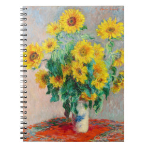 Bouquet der Sonnenblumen Claude Monet Notizblock