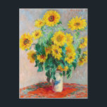 Bouquet der Sonnenblumen Claude Monet Postkarte<br><div class="desc">Bouquet mit Sonnenblumen. Claude Monet. 1881. Reproduktion berühmter Kunstbilder im öffentlichen Bereich.</div>