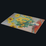 Bouquet der Sonnenblumen Claude Monet Schneidebrett<br><div class="desc">Bouquet mit Sonnenblumen. Claude Monet. 1881. Reproduktion berühmter Kunstbilder im öffentlichen Bereich.</div>