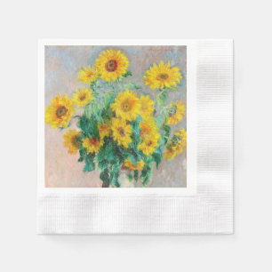 Bouquet der Sonnenblumen Claude Monet Serviette