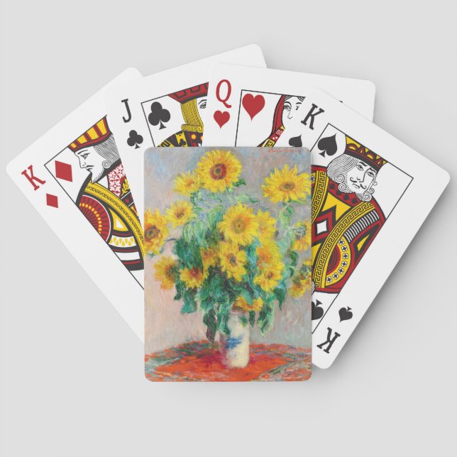 Bouquet der Sonnenblumen Claude Monet Spielkarten (Rückseite)