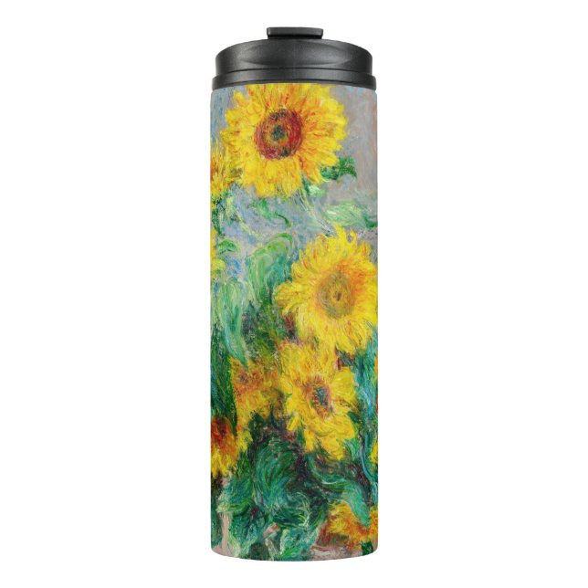 Bouquet der Sonnenblumen Claude Monet Thermosbecher (Vorderseite)