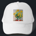 Bouquet der Sonnenblumen Claude Monet Truckerkappe<br><div class="desc">Bouquet mit Sonnenblumen. Claude Monet. 1881. Reproduktion berühmter Kunstbilder im öffentlichen Bereich.</div>