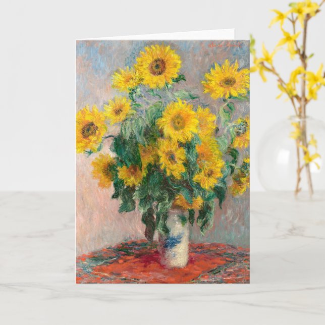 Bouquet der Sonnenblumen von Claude Monet Karte (Gelbe Blume)