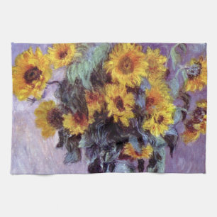 Bouquet der Sonnenblumen von Claude Monet, Vintage Handtuch