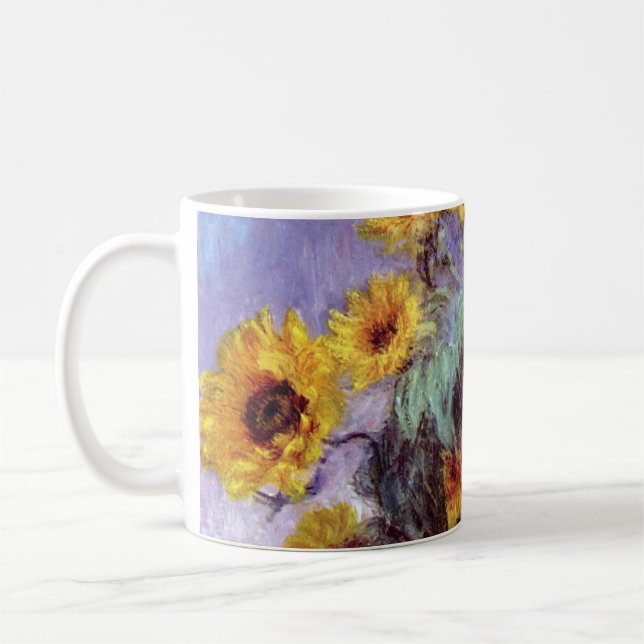 Bouquet der Sonnenblumen von Claude Monet, Vintage Kaffeetasse (Links)