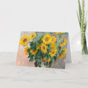 Bouquet der Sonnenblumen von Monet Impressionist Karte