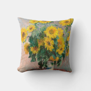 Bouquet der Sonnenblumen von Monet Impressionist Kissen