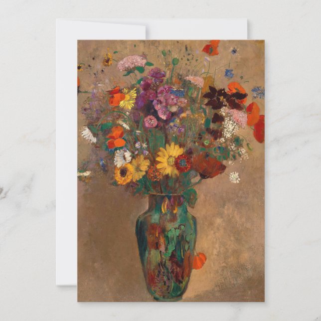 Bouquet der Wildblumen | Odilon Redon Postcard (Vorderseite)