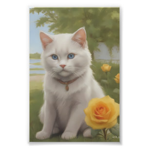 Bouquet einer Katze: putzvoll bläserig Fotodruck