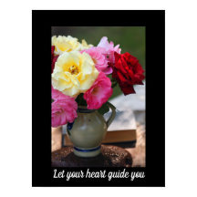 Bouquet farbenfrohe Rose Poster