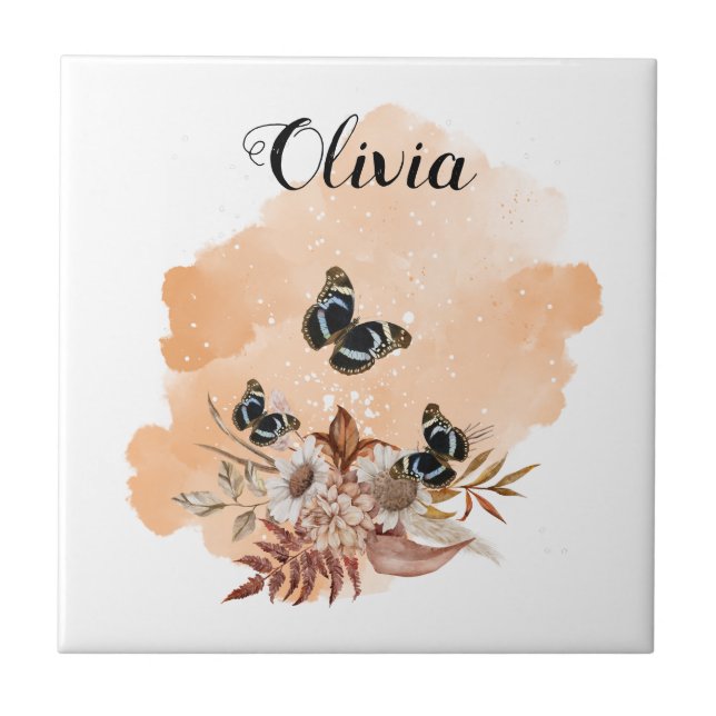 Bouquet floral blooming garden fliese (Vorderseite)