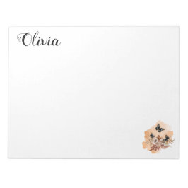 Bouquet floral blooming garden notizblock