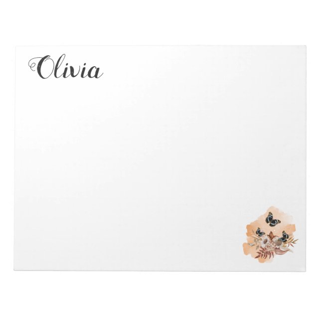 Bouquet floral blooming garden notizblock (Vorderseite)