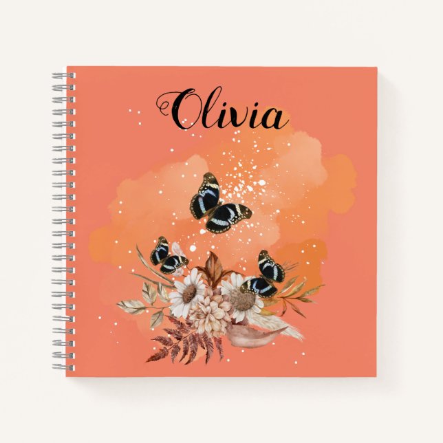 Bouquet floral blooming garden notizbuch (Vorderseite)