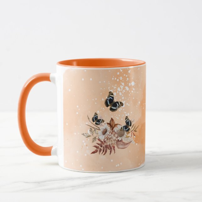 Bouquet floral blooming garden tasse (Links)