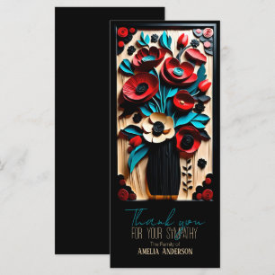 Bouquet Floral Folk Art Beileid Danke C