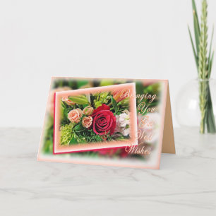 Bouquet Get Well Wünsche 2 - nach Bedarf anpassen Karte