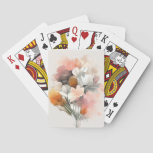 Bouquet Herbstsaison - Natur Watercolor Kunst, Dic Spielkarten