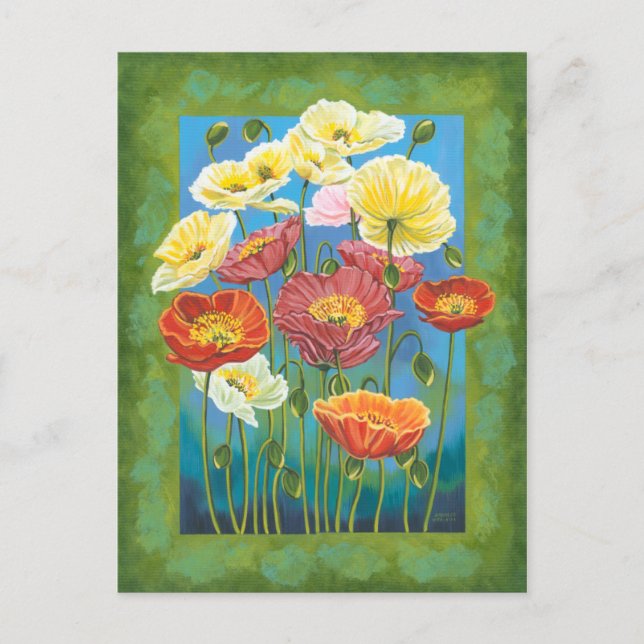 Bouquet in Border I Postkarte (Vorderseite)