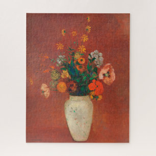 Bouquet in einer chinesischen Vase von Odilon Redo Puzzle