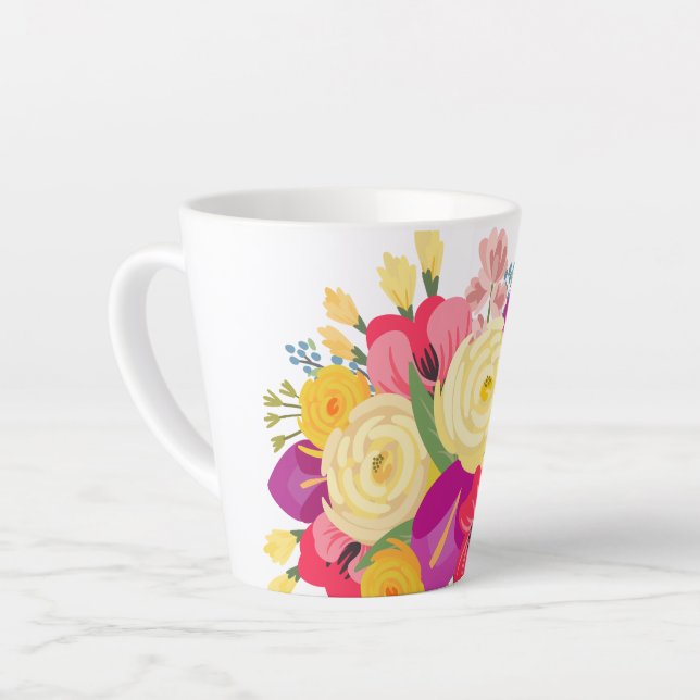 Bouquet Latte Cup Milchtasse (Linke Ecke)