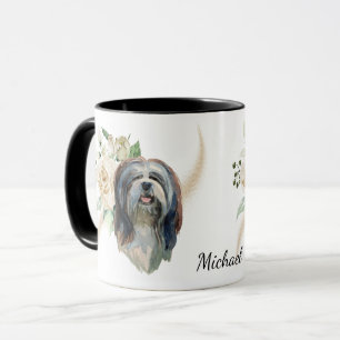 Bouquet Lhasa Apso Hund Tasse