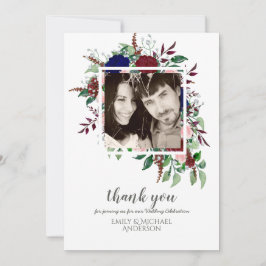 Bouquet Marsala Blue Pink Blume DANKEN Einladung