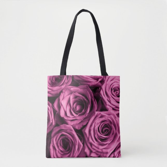 Bouquet mit lila Rose, Blume mit Blumenbeete (Vorderseite)