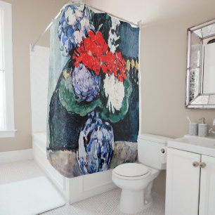 Bouquet mit Little Delft, Paul Cezanne Duschvorhang