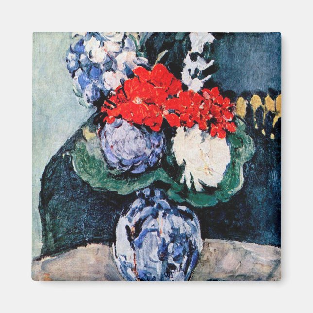 Bouquet mit Little Delft, Paul Cezanne Magnet (Vorne)