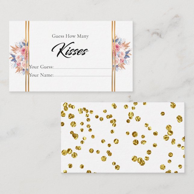 Bouquet Niedlich wie viele Kisses Bridal Einschlie Begleitkarte (Vorne/Hinten)