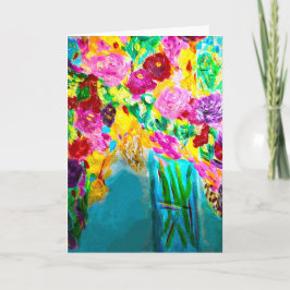 Bouquet-Note-Card für gemischte Blume (  Einladung