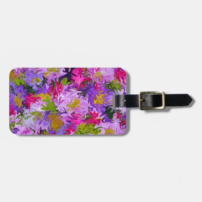 Bouquet of Colors Abstrakt Art Design Gepäckanhänger (Vorderseite horizontal)