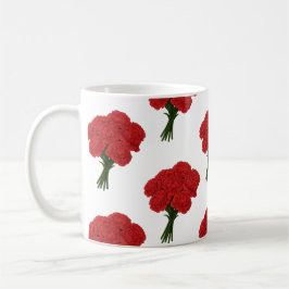 Bouquet of Red Carnation - Elegante Romantische Ku Kaffeetasse