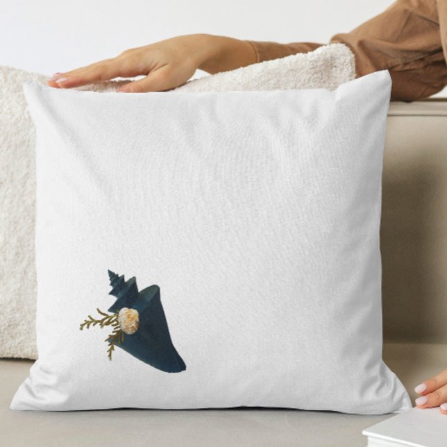 Bouquet of Seashells Coastal Blue & White Elegante Kissen (Von Creator hochgeladen)