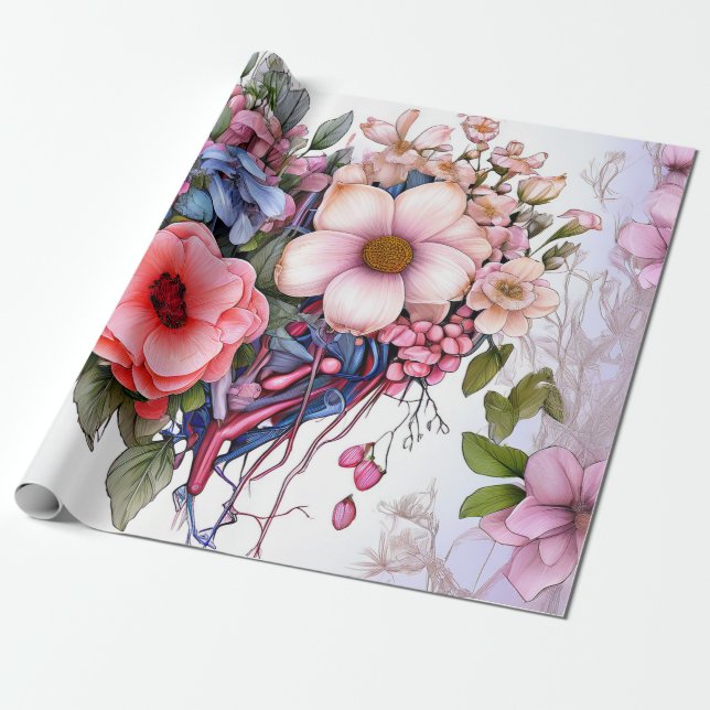 Bouquet of Watercolor Dreams Geschenkpapier (Ungerollt)