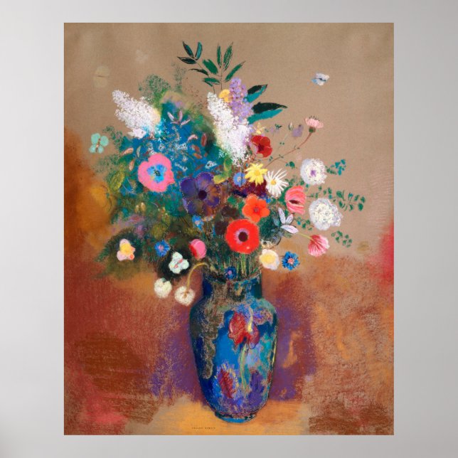 Bouquet Of Wild Field Flowers - Odilon Redon Poster (Vorne)
