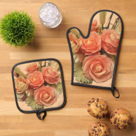 "Bouquet" Oven Mitt & Pot Holder Set