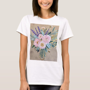 Bouquet-Pfennige Lavendel-Blume Rustikal T-Shirt